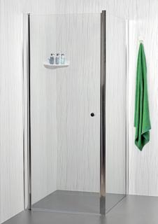 WellMall ALFA-V COMBI 100x100 Clear Štvorcová sprchová zástena 8595703836688