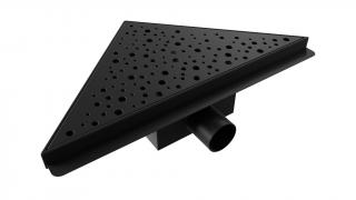 WellMall B-TRIANGL 20 Black Odtokový vpust rohový 8595703842566