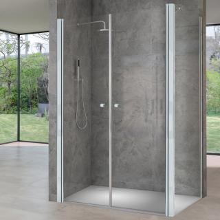 WellMall BETA COMBI Chrom 100x90 Clear Obdĺžnikový sprchovací kút bez vaničky 8595703844270