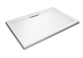 WellMall HARD 90x80x3,5 obdĺžniková mramorová vanička s krytým sifónom 8595703821554