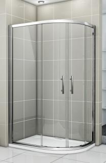 WellMall NATALI HARD 90x80 Clear Ľavý Sprchovací kút asymetrický 8595703823121