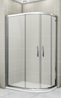 WellMall NATALI HARD 90x80 Grape Ľavý Sprchovací kút asymetrický 8595703823107