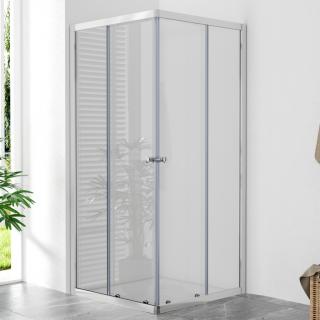 WellMall POINT Q 80x80 Clear Štvorcová sprchová zástena 8595703825989