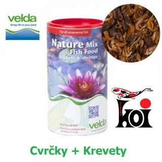 Nature Mix Fish Food Velda 1250 ml, Cvrčky + Krevety