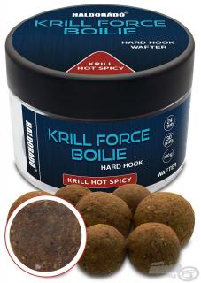 HALDORÁDÓ Krill Force Boilie Hard Hook Wafter 24, 30 mm - Krill Hot Spicy