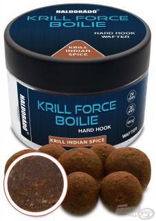 HALDORÁDÓ Krill Force Boilie Hard Hook Wafter 24, 30 mm - Krill Indian Spice