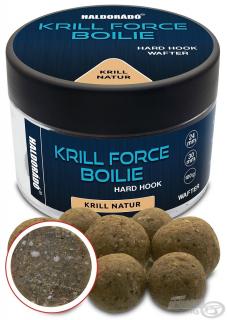 HALDORÁDÓ Krill Force Boilie Hard Hook Wafter 24, 30 mm - Krill Natur