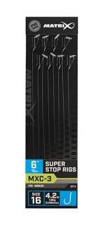 MATRIX MXC-3 SUPER STOP RIGS  16 / 0.145mm 15CM/6INS