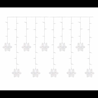 GIRLANDA - LED svetelný záves VLOČKY - 135x50 cm, IP44, studená biela
