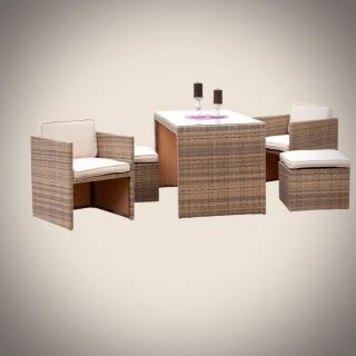 Balkónový set Merano - Hnedý
