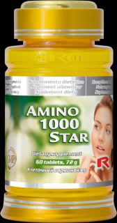 Starlife AMINO 1000 STAR - pre podporu nervovej sústavy, psychickej činnosti a energetického metabolizmu,  Starlife  60 tabl