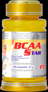 Starlife BCAA STAR - pre ochranu svalov pred poškodením pri fyzickej záťaži a pre regeneráciu svalov, Starlife  60 kaps