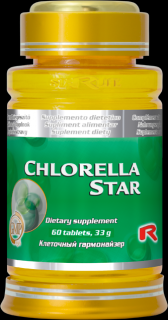 Starlife CHLORELLA STAR  -  pre podporu regenerácie tkanív, delenia a rastu buniek, Starlife  60 tabl