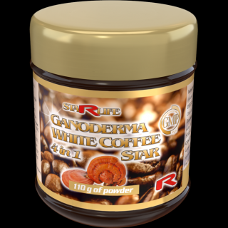 Starlife GANODERMA WHITE COFFEE STAR, 4 in 1 - Káva Arabica s obsahom huby Ganoderma, Starlife 110 g