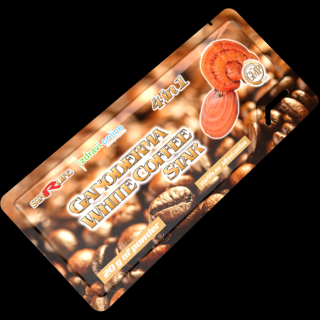 Starlife GANODERMA WHITE COFFEE STAR, 4 in 1 - Káva Arabica s obsahom huby Ganoderma, Starlife 20 g