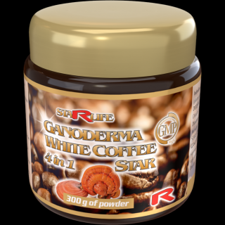 Starlife GANODERMA WHITE COFFEE STAR, 4 in 1 - Káva Arabica s obsahom huby Ganoderma, Starlife 300 g