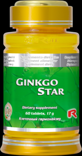 Starlife GINKGO STAR  -  pre podporu kardiovaskulárneho a obehového systému, Starlife  60 tob