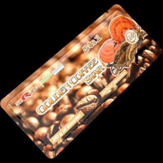 Starlife GOLDEN COFFEE STAR - Káva Arabica s obsahom huby Cordyceps a Ganoderma, Starlife 20 g