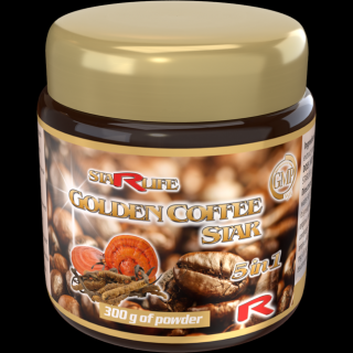 Starlife GOLDEN COFFEE STAR - Káva Arabica s obsahom huby Cordyceps a Ganoderma, Starlife 300 g