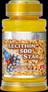 Starlife LECITHIN 500 STAR - pre zlepšenie pamäte, zdravé cievy a zníženie únavy a vyčerpania,  Starlife  60 kaps