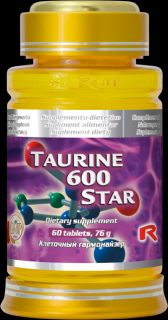 Starlife TAURINE 600 STAR - pre podporu organizmu pri zvýšenej športovej záťaži a pre zlepšenie svalovej a duševnej výkonnosti, Starlife  60 tabl