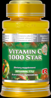 Starlife VITAMIN C 1000 STAR  -  pre podporu a regeneráciu tkanív a dobrú imunitu, Starlife  60 tabl