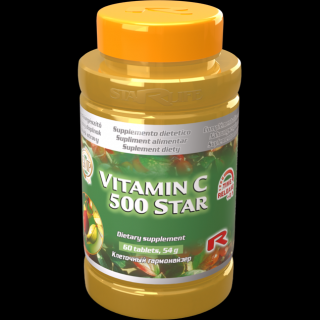 Starlife VITAMIN C 500 STAR - pre posilnenie imunitného systému, Starlife  60 tabl