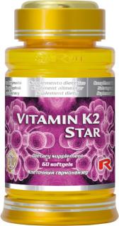 Starlife VITAMIN K2 STAR - pre podporu krvnej zrážanlivosti a stavbu zdravých kostí, Starlife  60 tob