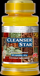 Starlife CLEANSER STAR - pre podporu trávenia, detoxikáciu organizmu a dobrú kondíciu,  Starlife  60 kaps
