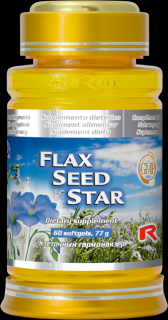 Starlife FLAX SEED STAR  -  ľanové semienko pre podporu srdca, nervového a tráviaceho systému, Starlife  60 tob