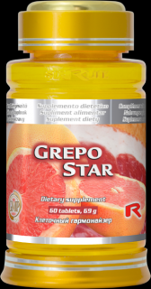 Starlife GREPO STAR  -  pre odstránenie mykóz, kvasinkovej infekcie a alergických prejavov na pokožke, Starlife  60 tabl