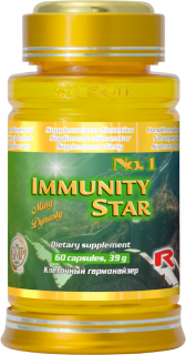 Starlife IMMUNITY STAR - pre zlepšenie činnosti imunitného a lymfatického systému, pri chrípke a viróze, Starlife  60 kaps