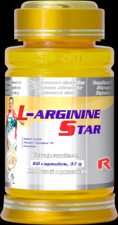 Starlife L-ARGININE STAR - pre regeneráciu tkanív a zväčšenie objemu svalovej hmoty, Starlife  60 kaps