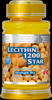Starlife LECITHIN 1200 STAR - pre zlepšenie pamäte, zdravé cievy a zníženie únavy a vyčerpania,  Starlife  60 kaps