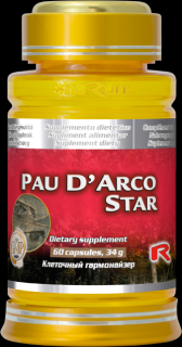 Starlife PAU D`ARCO STAR - pre podporu imunitného systému s výraznými protiplesňovými účinkami, Starlife  60 kaps