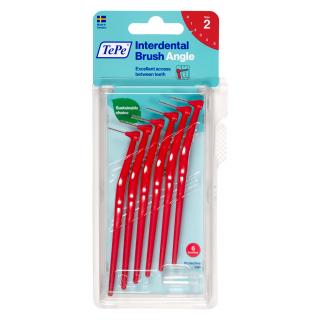 Medzizubné kefky TePe angle 0,5 mm, červené-blister 6ks