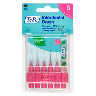 Medzizubné kefky TePe Original 0,4 mm, ružové-blister 6ks
