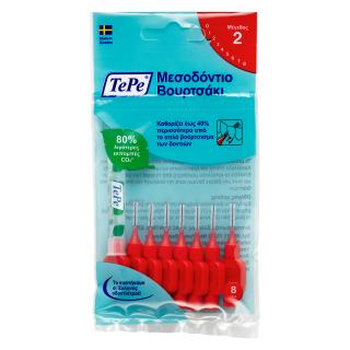 Medzizubné kefky TePe Original 0,5 mm, červené-sáčok 8ks