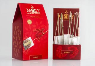 Prémiový BIO bylinkový čaj MOLY Energy - 23g (Vyrobené a baléné v Grésku)