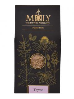 Prémiový BIO bylinkový čaj MOLY Thymian-80g (Vyrobené a baléné v Grésku)