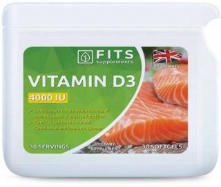 Vitamin D3 4000IU - 90 sofgelových kapsúl - Fits Suplements