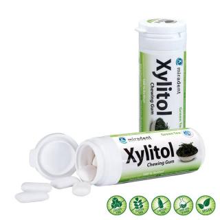Xylitolové žuvačky Miradent-zelený čaj 30ks