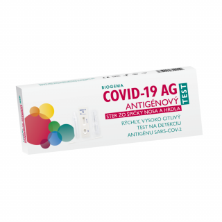COVID-19 AG antigénový test zo špičky nosa a hrdla