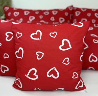 Obliečka na vankúš Heart Red 40x40 cm