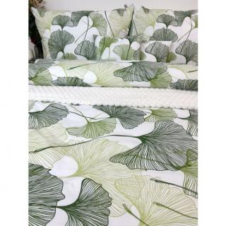 Posteľná obliečka Ginko - zelené 140x200/70x90 cm
