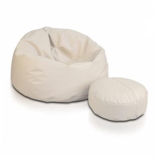 Sedací vak SAKWA L Ekokoža/Polyester: E02- Krémová svetlá(Ekokoža)