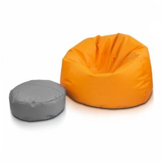 Sedací vak SAKWA L Ekokoža/Polyester: E04-Oranžová pomaranč(Ekokoža)