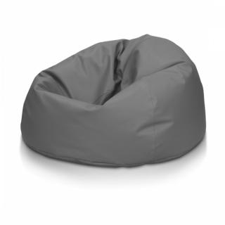 Sedací vak SAKWA L Ekokoža/Polyester: E15-Sivá tmavá(Ekokoža)