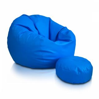 Sedací vak SAKWA L Ekokoža/Polyester: E19-Modrá(Ekokoža)