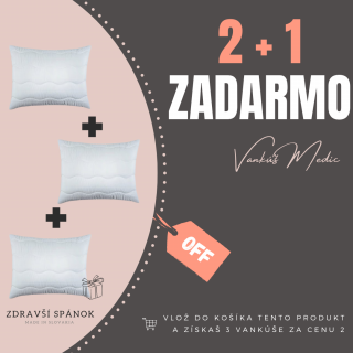 Vankúš MEDICAL 70x90 cm – 2+1 ZADARMO | Hypoalergénny